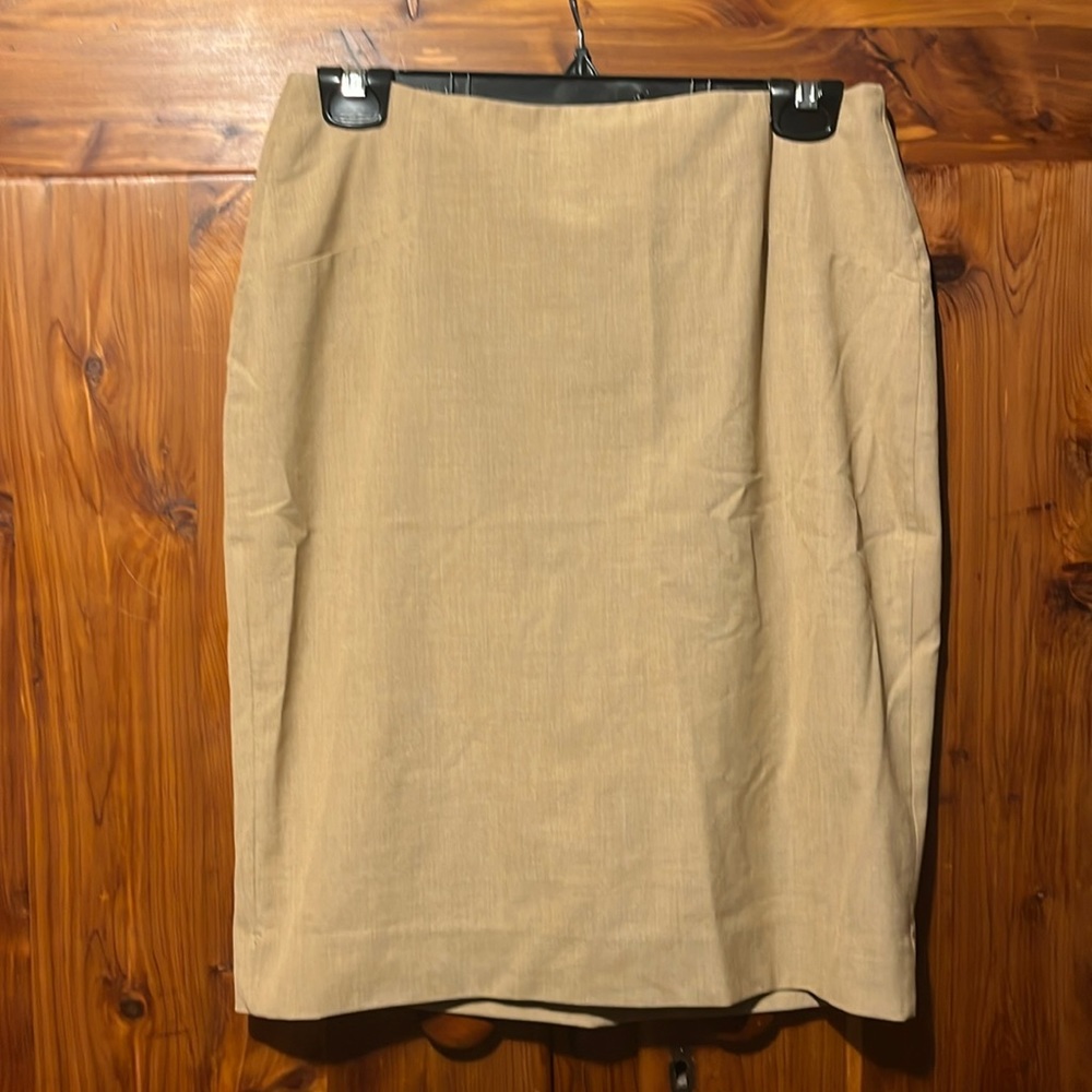 Tan pencil skirt